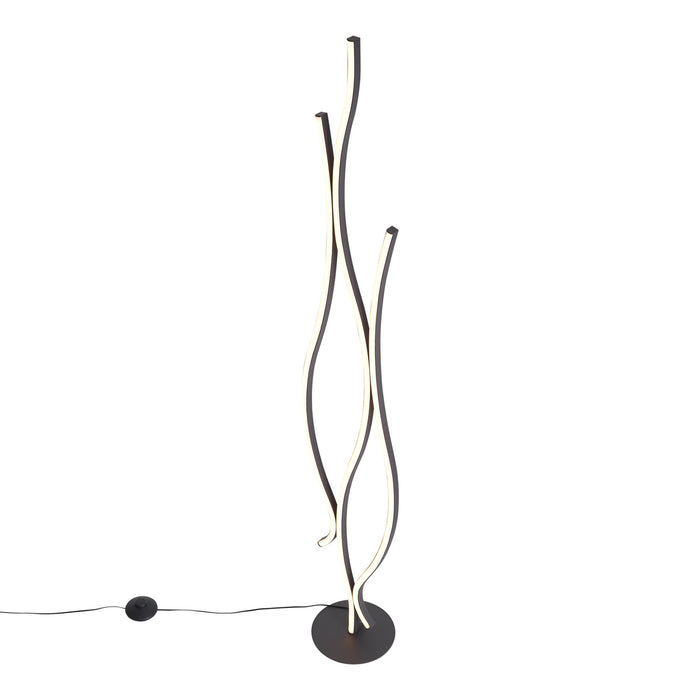 QAZQA Design vloerlamp zwart incl. LED dimbaar - Ying