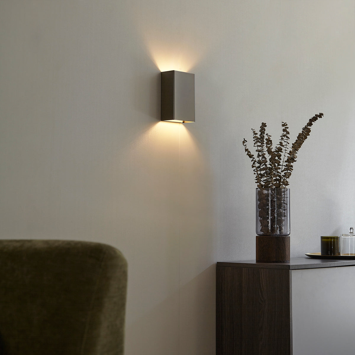 QAZQA Moderne wandlamp gunmetal 2-lichts - Otan S