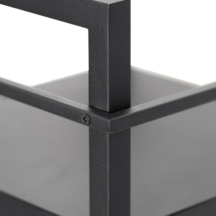 QAZQA Smart industriële vloerlamp zwart incl. Wifi G95 - Cage Rack