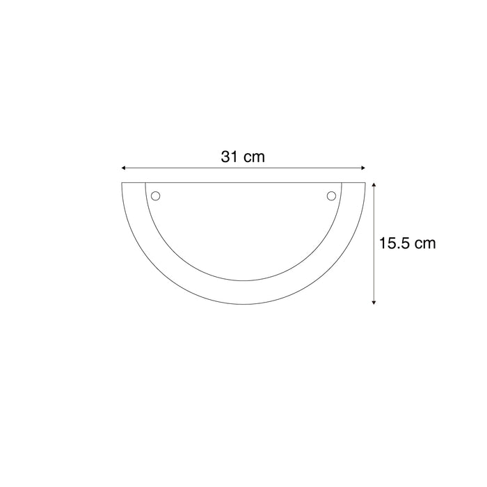 QAZQA Klassieke wandlamp rood met wit glas - Mesiac
