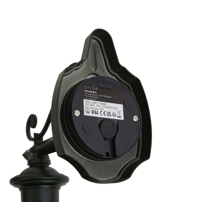 QAZQA Klassieke buiten wandlamp donkergroen met helder glas - Genoa