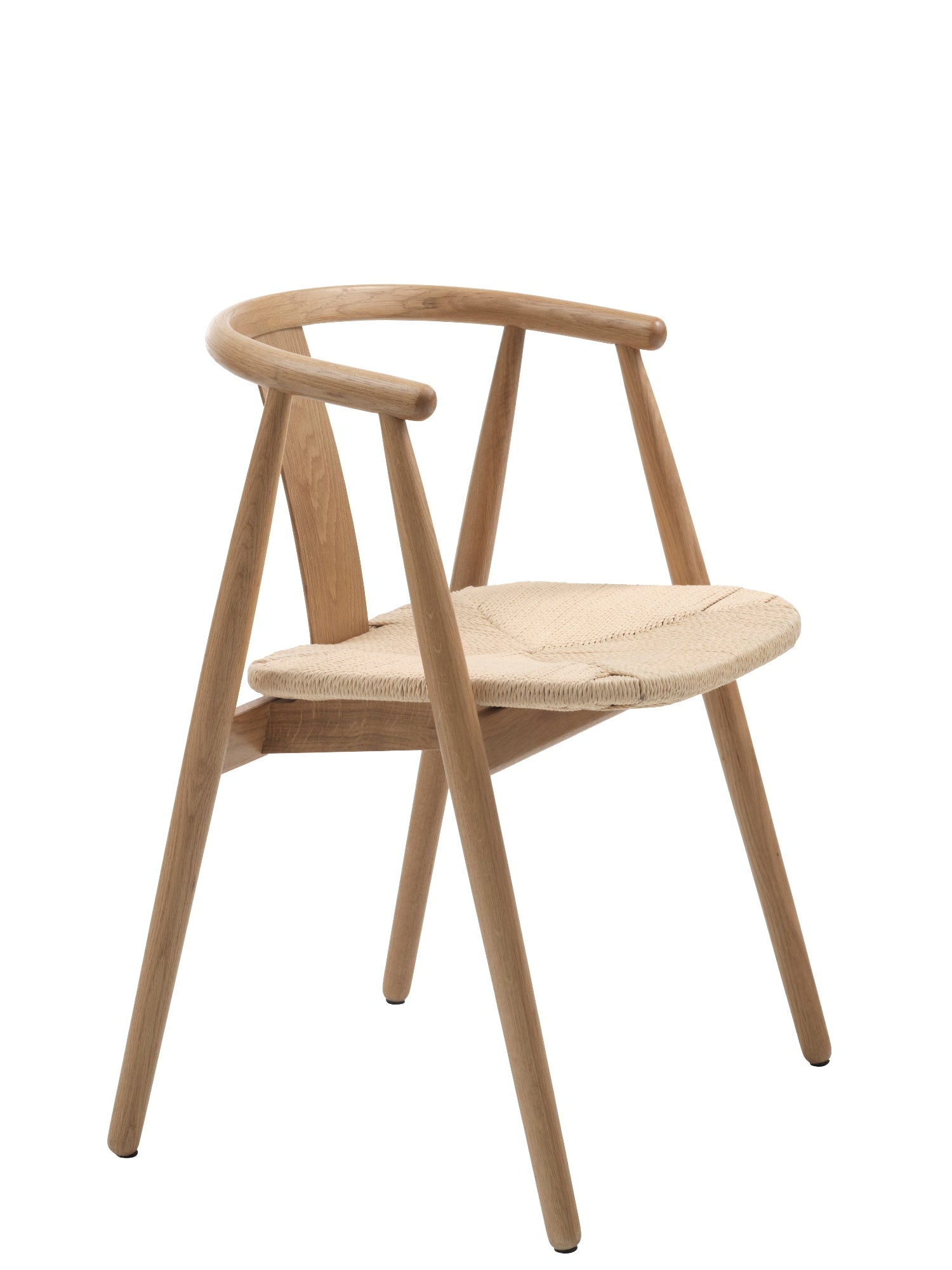 Sumatra Eetkamerstoel - Set van 2 - Eiken met gevlochten zitting