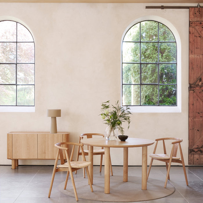 Sumatra Eetkamerstoel - Set van 2 - Eiken met gevlochten zitting