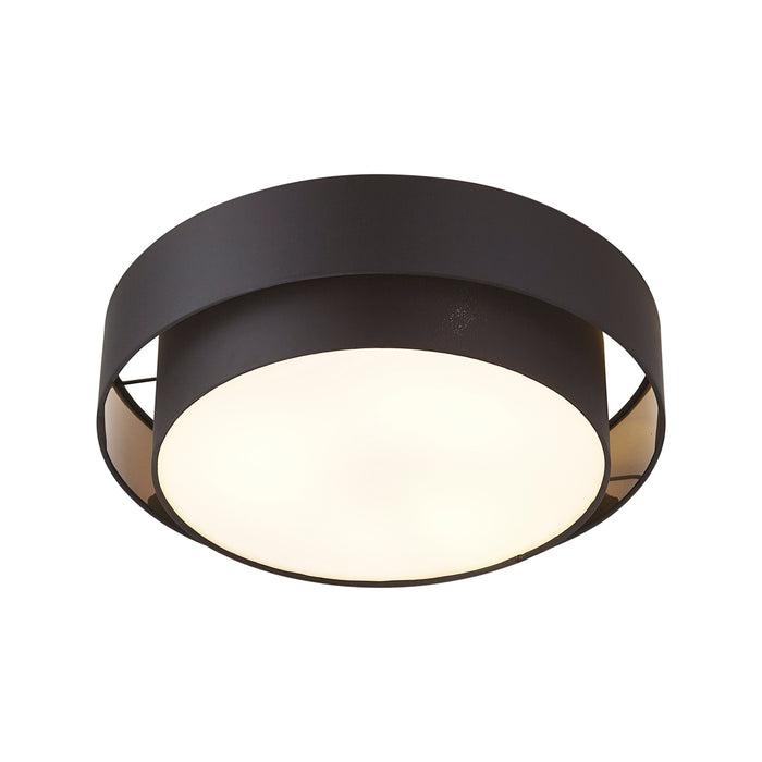 QAZQA Moderne plafonnière zwart 50cm 3-lichts - Steve