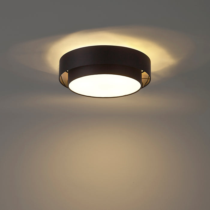 QAZQA Moderne plafonnière zwart 50cm 3-lichts - Steve