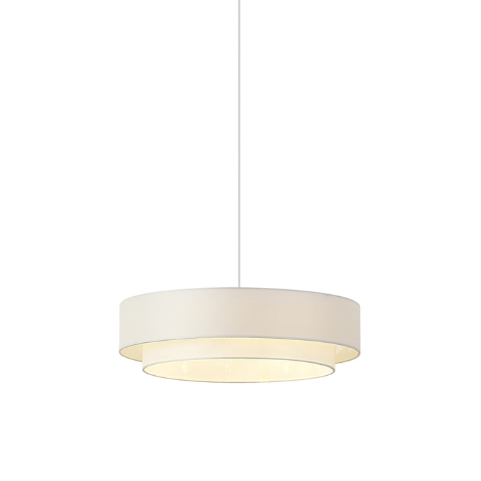 QAZQA Moderne hanglamp wit 50cm 3-lichts - Drum Duo