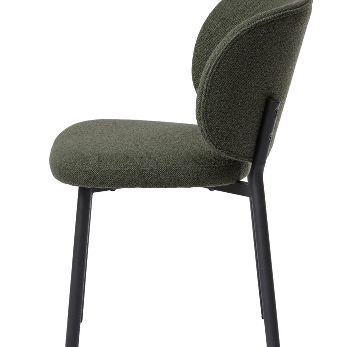 Azion Eetkamerstoel - Set van 2 - Groen BouclŽ