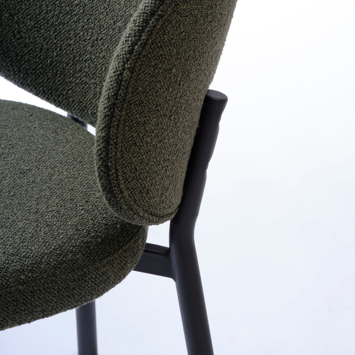 Azion Eetkamerstoel - Set van 2 - Groen BouclŽ