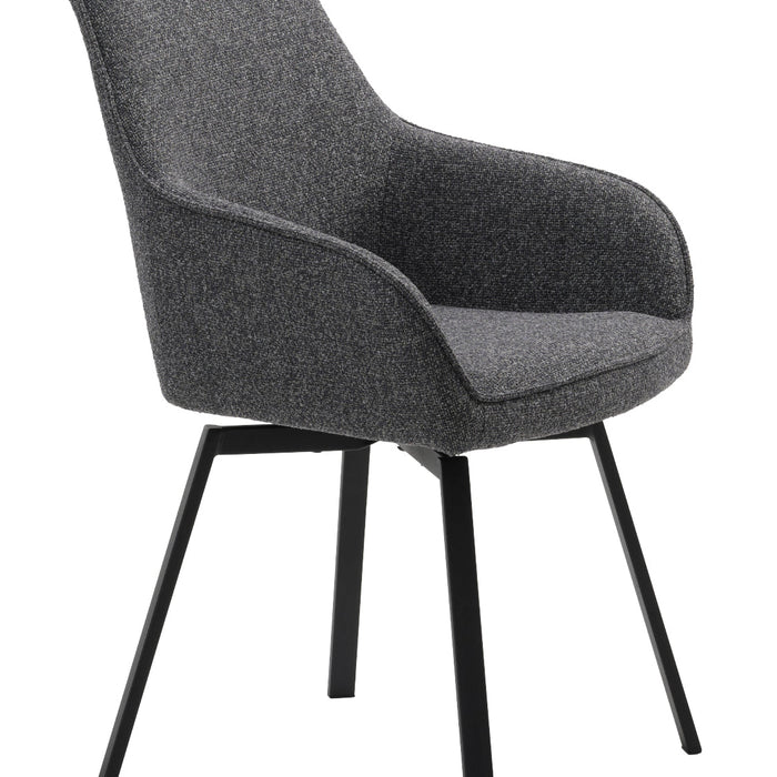 Solune Eetkamerstoel - Set van 2 - Donkergrijs