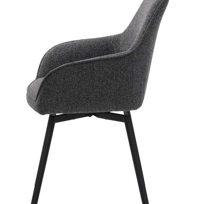 Solune Eetkamerstoel - Set van 2 - Donkergrijs