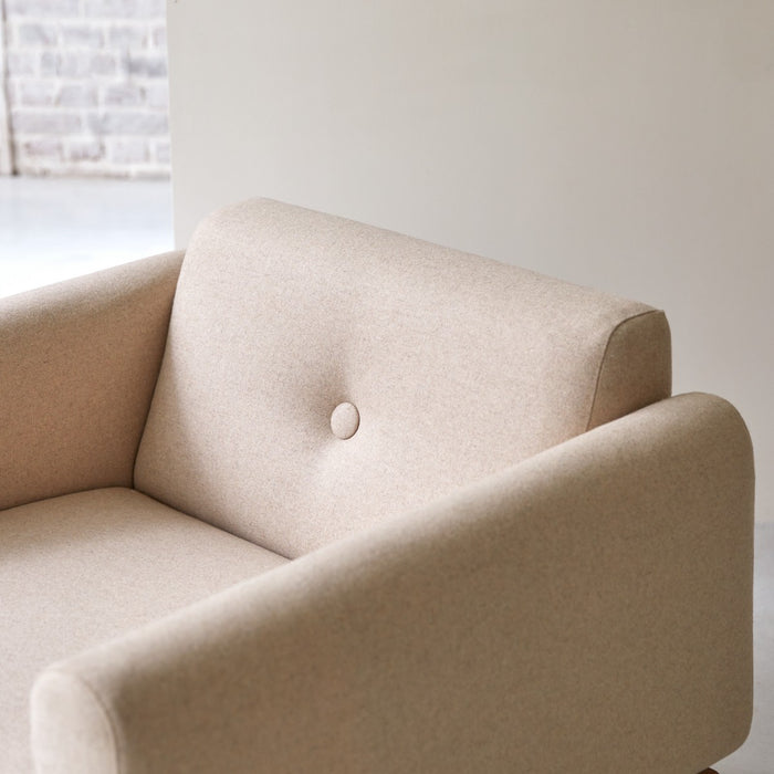 Tikamoon - Bjorn - Fauteuil in massief eiken en ecru stof