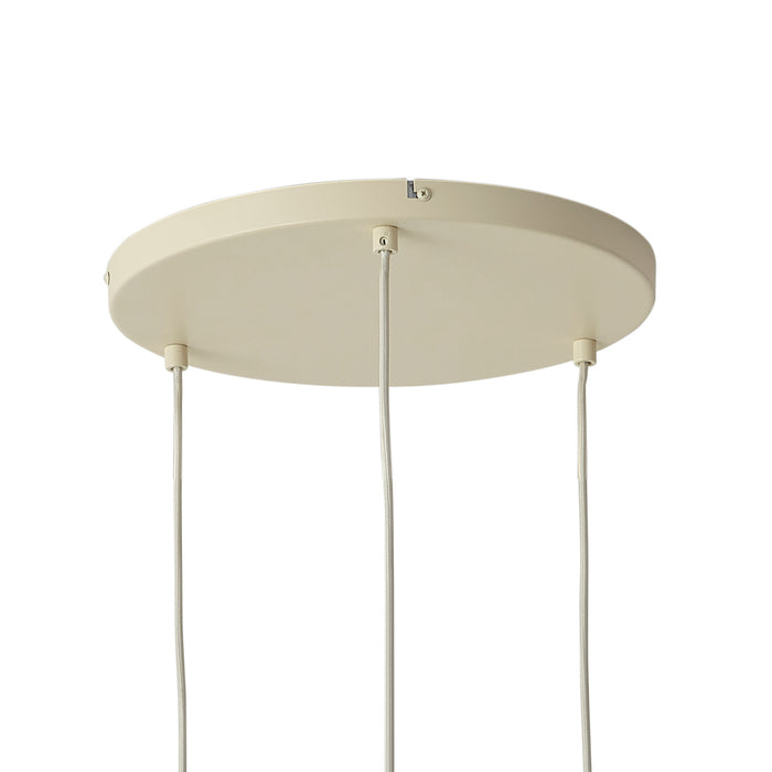 QAZQA Moderne hanglamp beige met goud 3-lichts - Kora