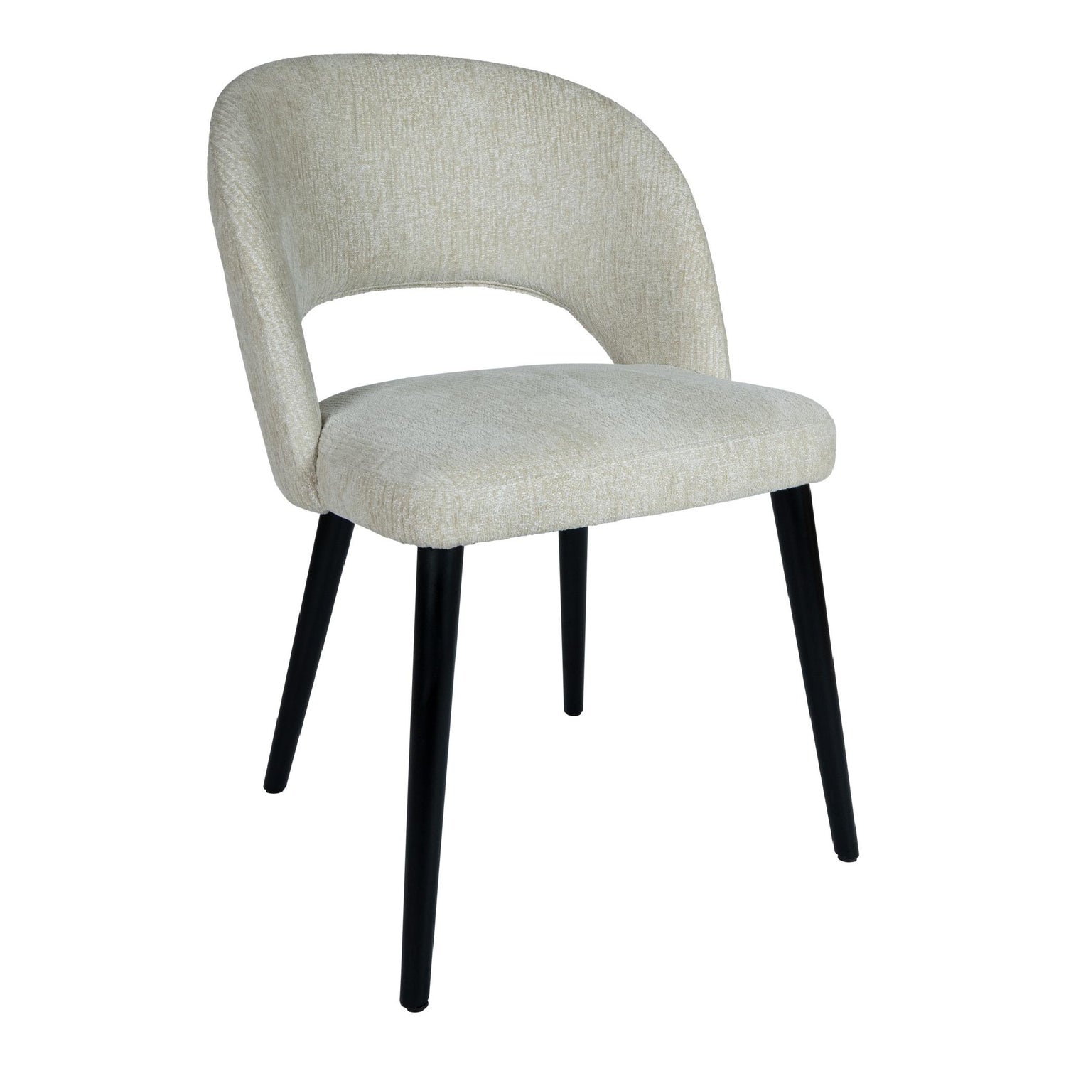 PTMD Abierto Cream Nanci Fabric Dining Chair