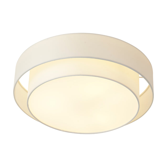 QAZQA Moderne plafonnière wit 50cm 3-lichts - Drum Duo