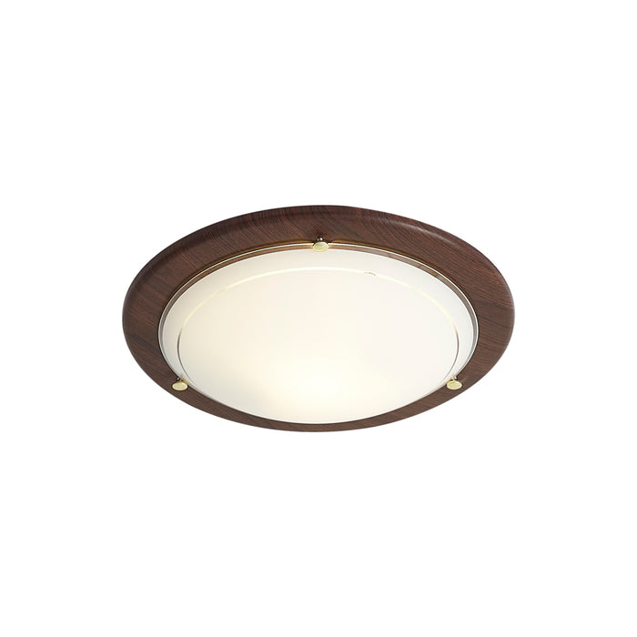 QAZQA Klassieke plafonnière rood met wit glas - Mesiac