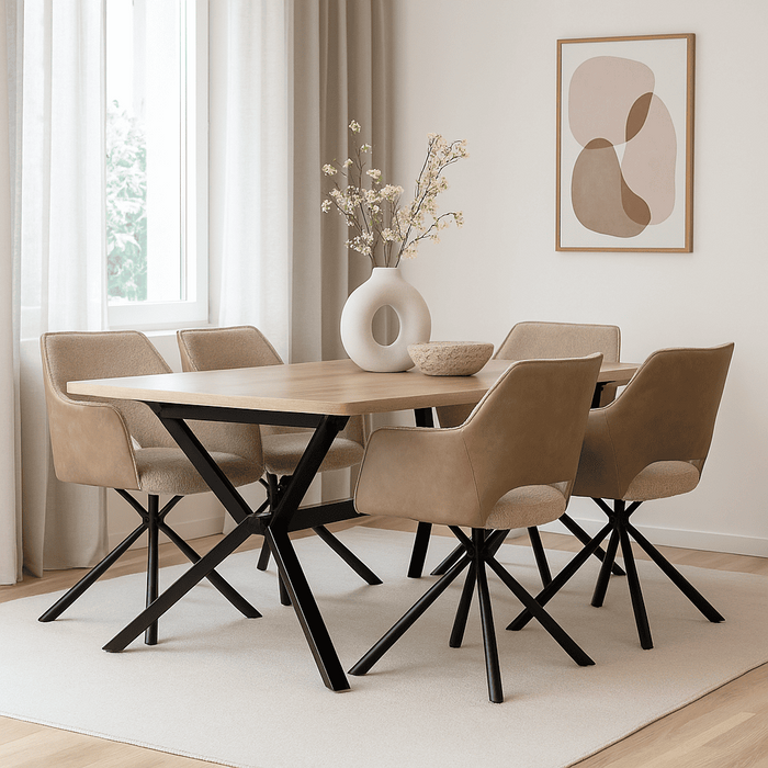 Calicosy - MARIEL Set van 2 Eetkamerstoelen - H47 cm