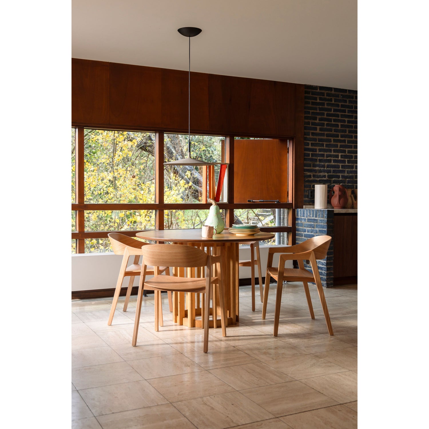 Dutchbone Westlake Eetkamerstoelen armleuning Naturel - Set van 2