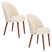 Dutchbone Barbara Eetkamerstoelen  Bouclé Beige - Set van 2