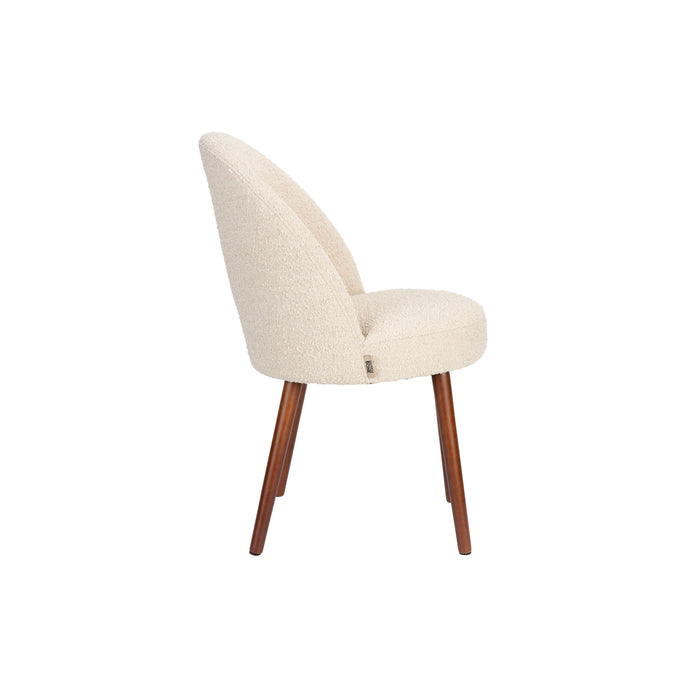 Dutchbone Barbara Eetkamerstoelen  Bouclé Beige - Set van 2