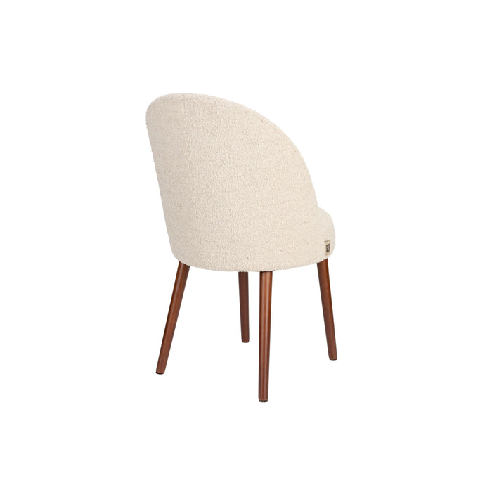 Dutchbone Barbara Eetkamerstoelen  Bouclé Beige - Set van 2