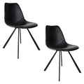 Dutchbone Franky Eetkamerstoelen  Zwart - Set van 2