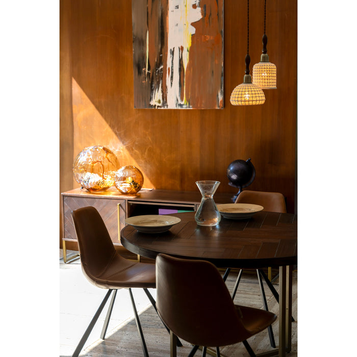 Dutchbone Franky Eetkamerstoelen  Bruin - Set van 2