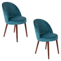 Dutchbone Barbara Eetkamerstoelen  Blauw - Set van 2