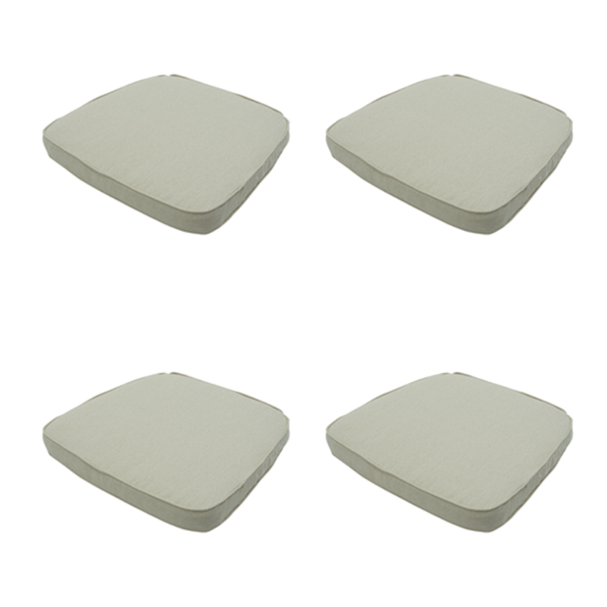 Madison -  Zitkussen Wicker Beige Canvas eco - Ca. 48x48 cm - Set van 4