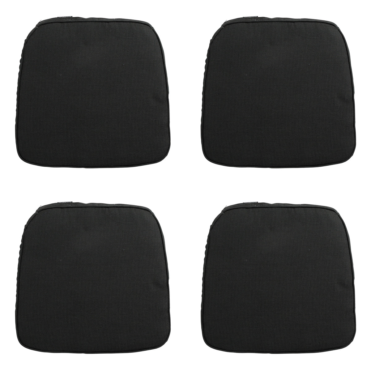 Madison -  Zitkussen Wicker Rib black - Ca. 48x48 cm - Set van 4