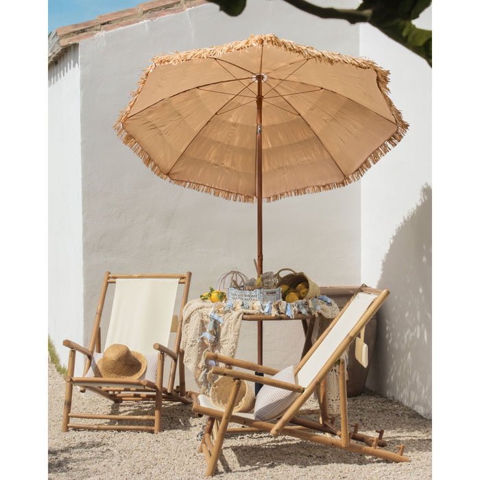 Beliani - CIVETTA - Tuinparasol - Naturel - 175 cm - Polyester