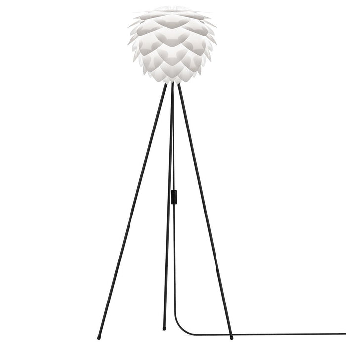 Umage Silvia Mini Tripod vloerlamp Ø32 zwart onderstel, wit
