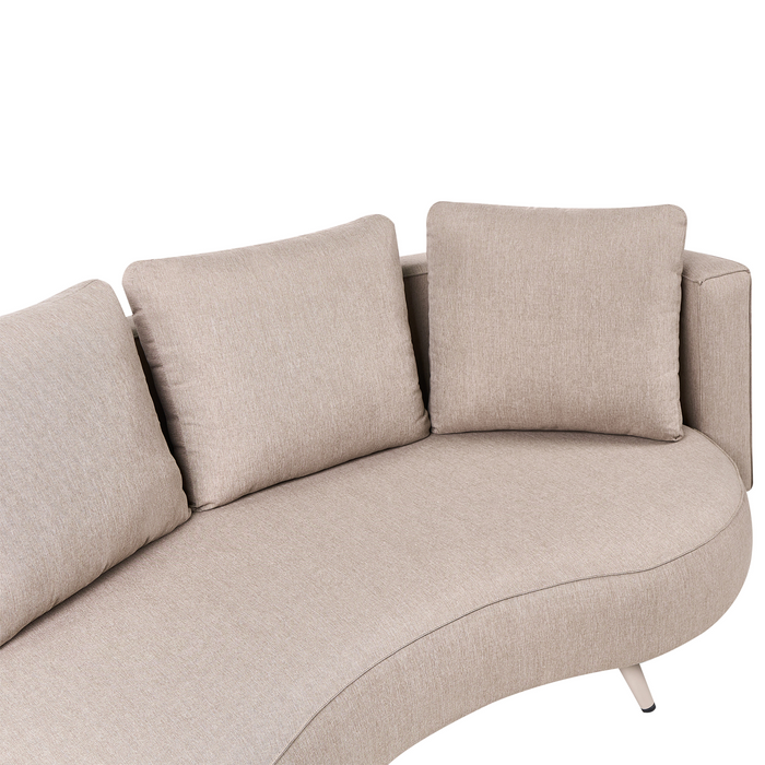 Beliani - PARORI - Tuinbank 3-zits - Beige - Linkszijdig - Olefine