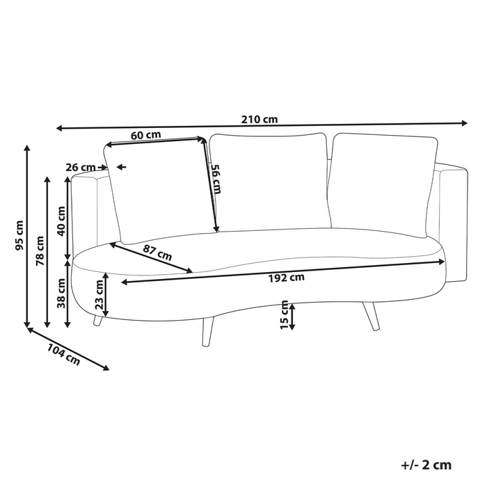 Beliani - PARORI - Tuinbank 3-zits - Beige - Linkszijdig - Olefine