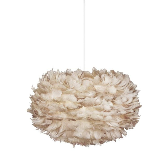 Umage Eos hanglamp medium Ø45 wit snoer, lichtbruin