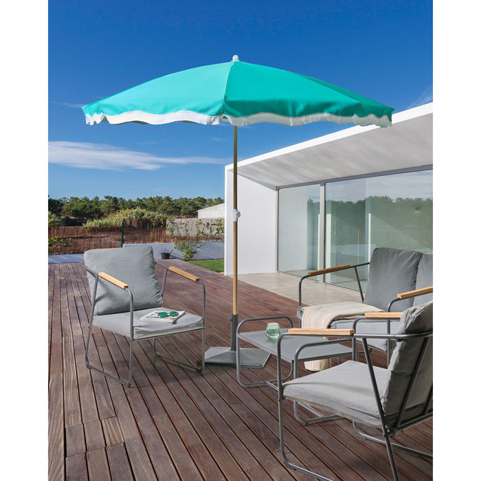 Beliani - SESTRIERE - Tuinparasol - Turqoise - 232 cm - Polyester
