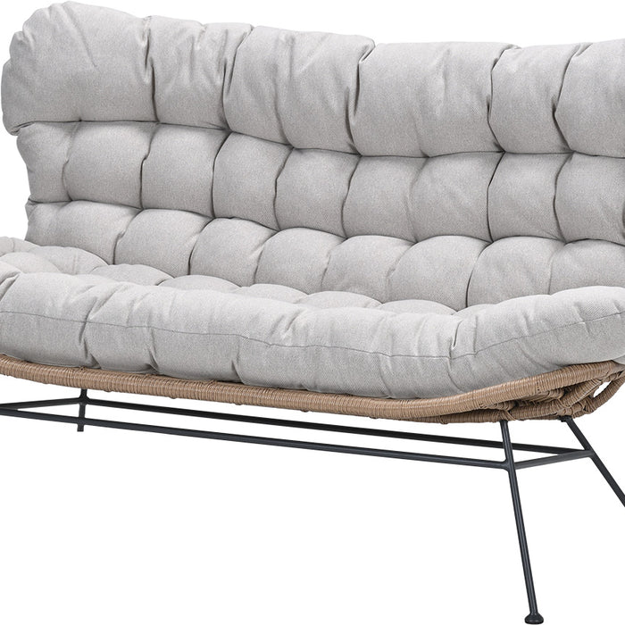 Libelle wicker relax tuinbank - natural - desert sand