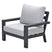 Geneva aluminium lounge fauteuil - carbon black