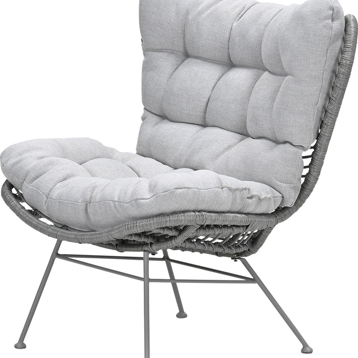 Libelle wicker relax tuinstoel - taupe - valley sand