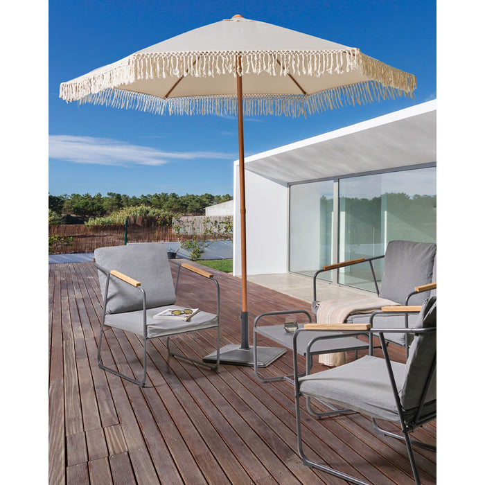 Beliani - MURASA - Tuinparasol - Beige - 258 cm - Polyester