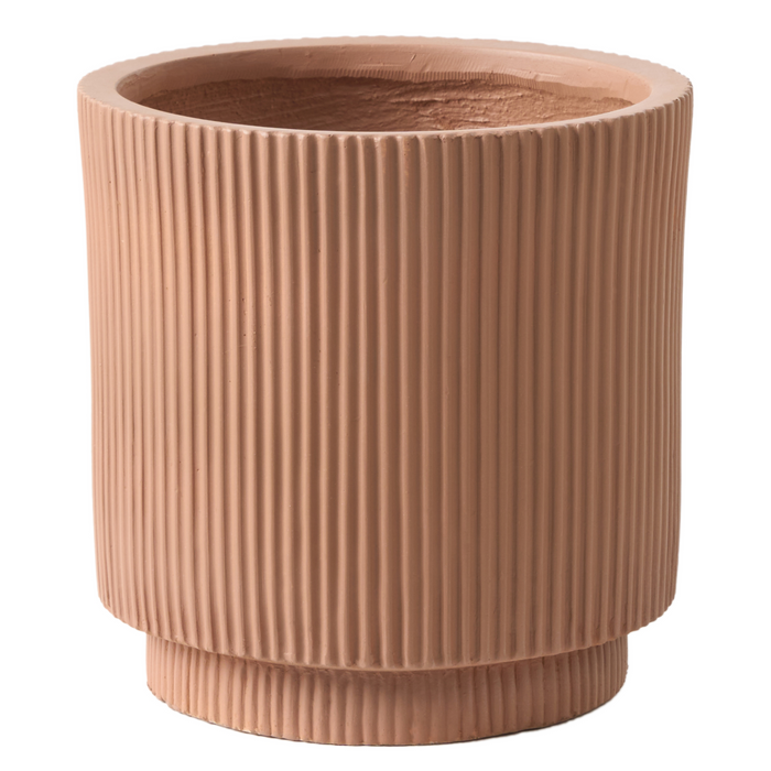 Beliani - DARIA - Bloempot - 30 x 30 x 30 cm - Bruin - Kleivezels