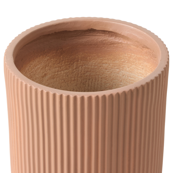 Beliani - EANTIO - Bloempot - 25 x 25 x 38 cm - Bruin - Kleivezels