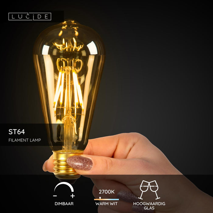 Lucide ST64 Filament lamp - Amber (set van 2)