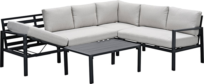 Lexington loungeset - rechts - carbon black - desert sand