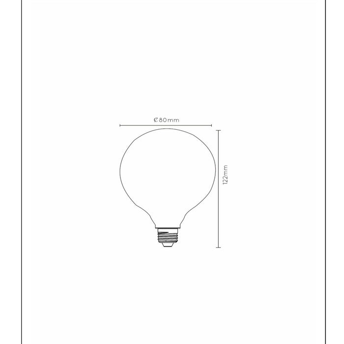 Lucide G80 Filament lamp - Opaal (set van 3)