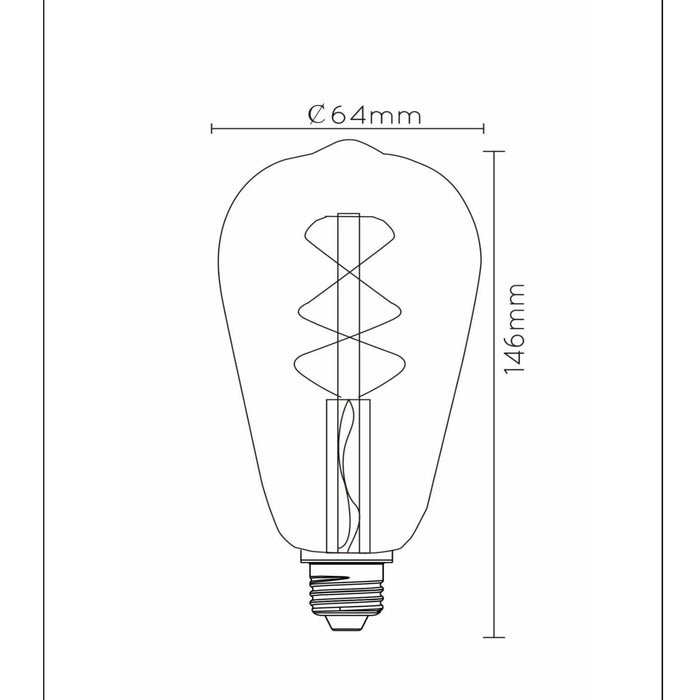 Lucide ST64 Filament lamp - Amber (set van 2)