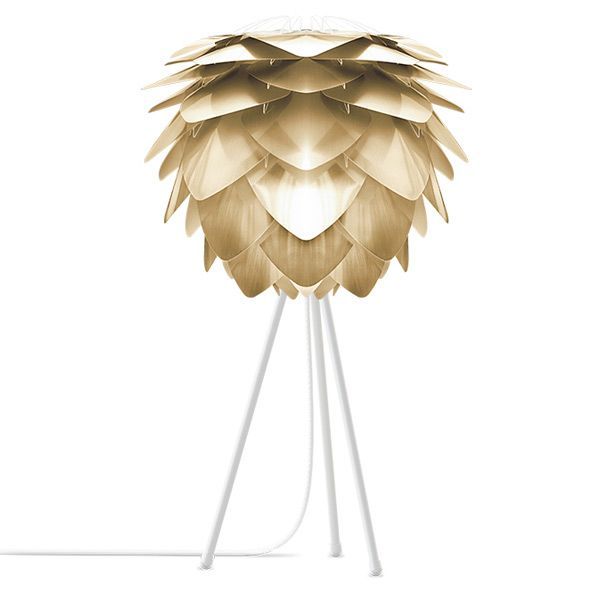 Umage Silvia Mini tafellamp Ø32 wit onderstel, messing