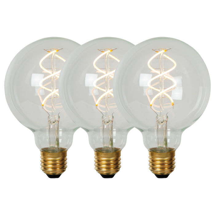 Lucide G95 Filament lamp - Transparant (set van 3)