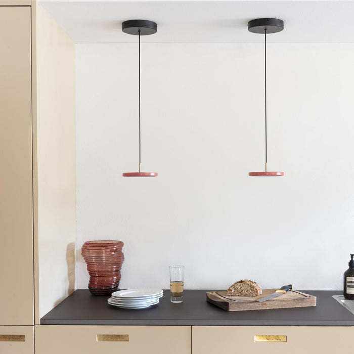 Asteria Micro hanglamp dimbaar LED Ø15 messing|nuance oranje