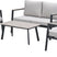 Ricca aluminium loungeset - carbon black - desert sand