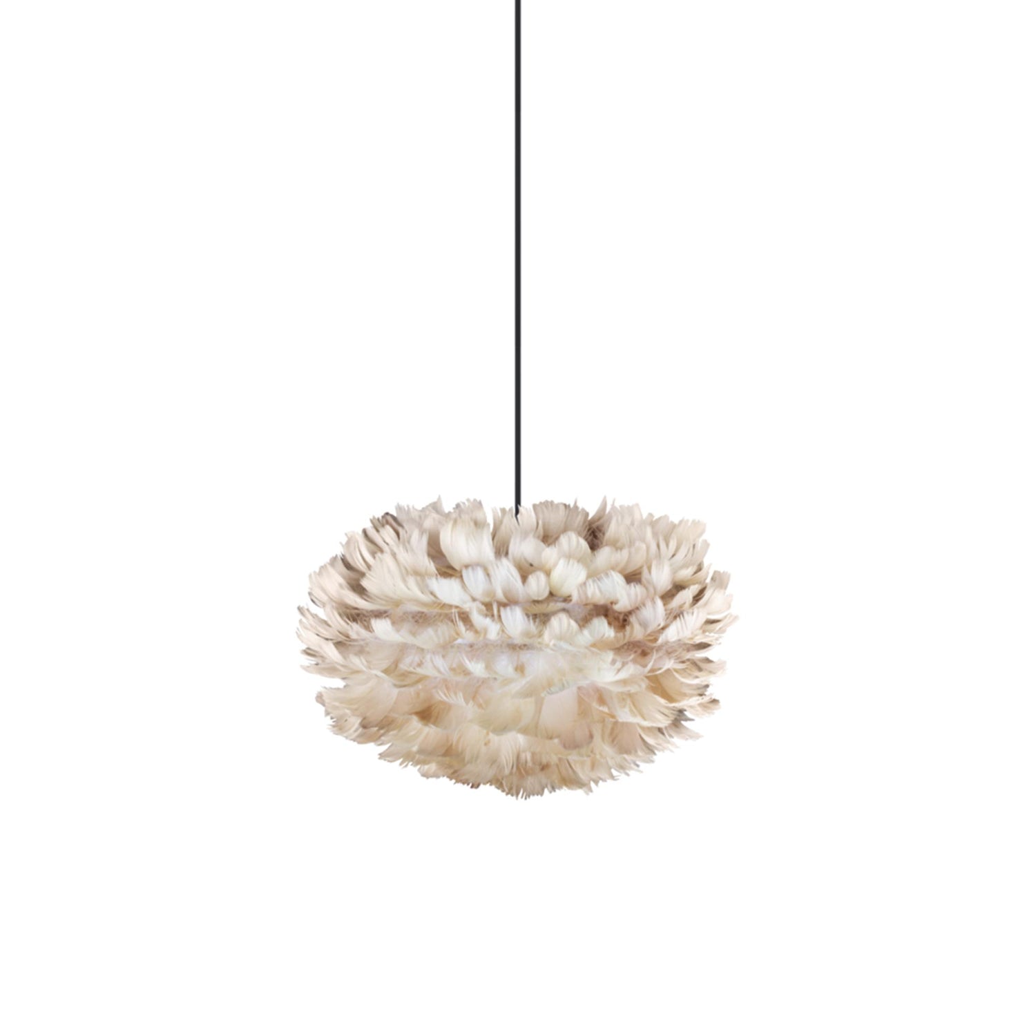 Umage Eos hanglamp mini Ø35 zwart snoer, lichtbruin